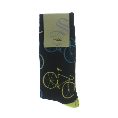 BICICLETTA Uomo Super morbido bambù Crew Socks in melanzanacon il pensiero